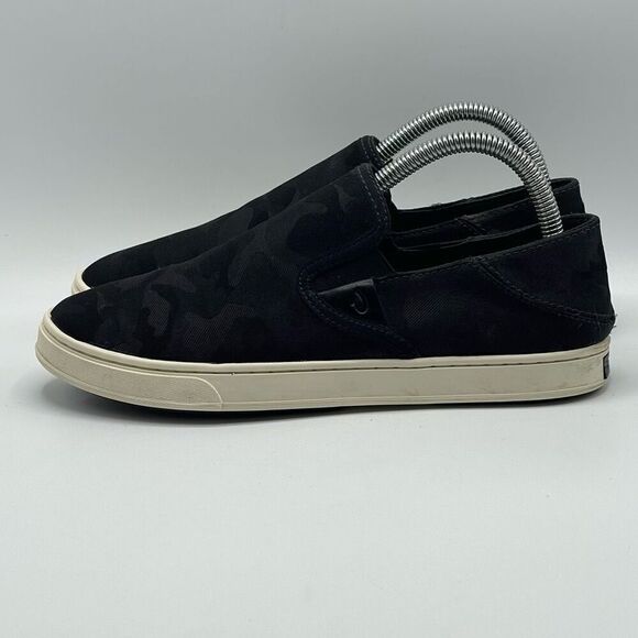 OluKai Pehuea Pa’i Black Slip On Sneakers - Women’s US size 8 EU 38 - Picture 5 of 11